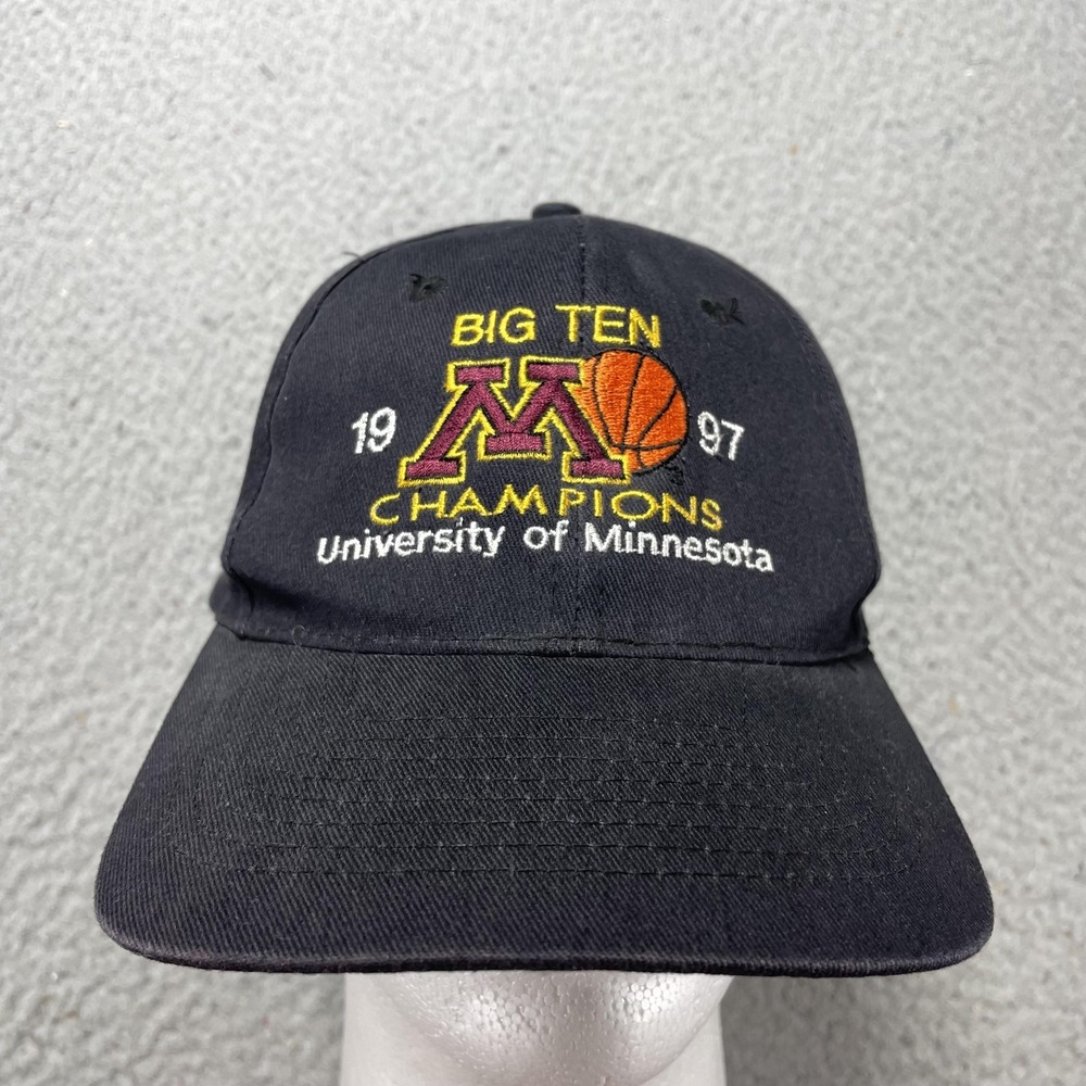 VTG Minnesota Golden Gophers Hat Cap Snap Back One‎ Size Black Basketball Zkapz